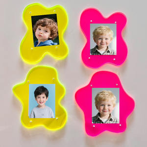 Marcos DE FOTOS <span class=keywords><strong>Polaroid</strong></span> abstractos, pequeño marco de fotos magnético acrílico, imán de nevera de acrílico de neón, marco de fotos colorido 5*7 - Product Image 1