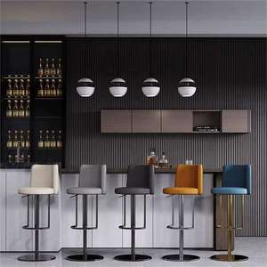 Nordic style <b>height</b>-<b>adjustable</b> swivel bar <b>stool</b> lightweight and luxurious dining room home kitchen high <b>stool</b> bar furniture - Product Image 4