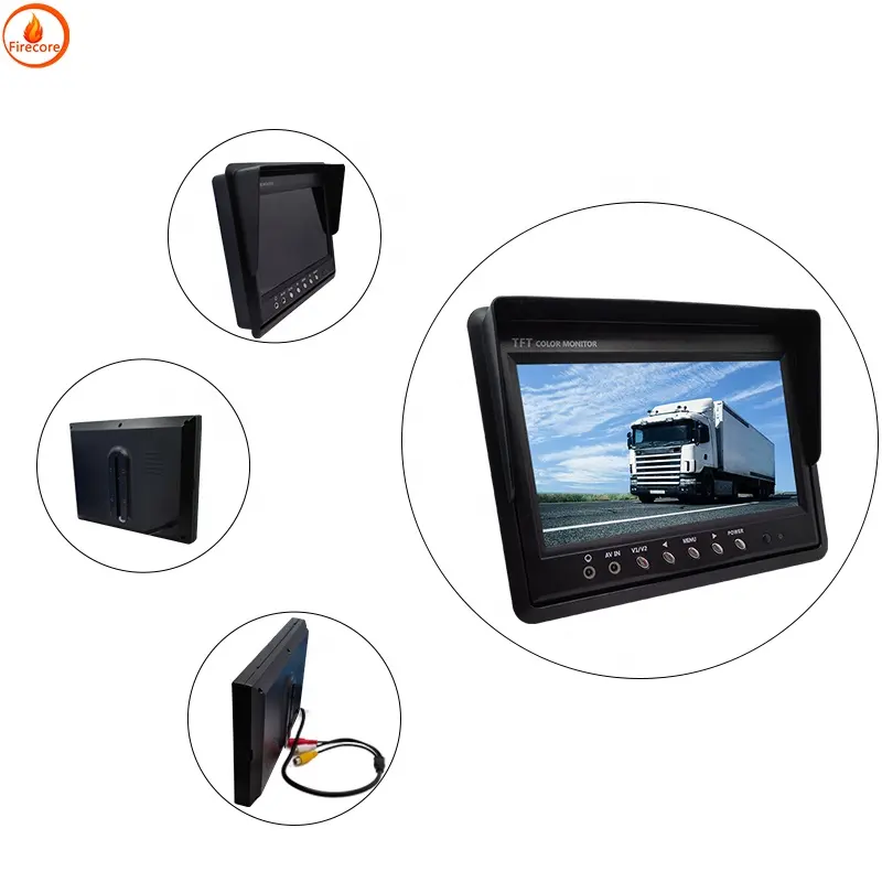 Dual input on-board display High definition 7-inch display of truck reversing image 1080P reversing priority 7-inch display