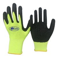 NMsafety Gant enduit de latex froissé pour femmes Gants de jardin personnalisés et équipement de protection Gants de construction Sécurité