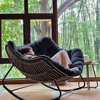Nid d'oiseau paresseux chaise à bascule chaise longue balcon maison loisirs canapé simple salon lumière chaise à bascule de luxe