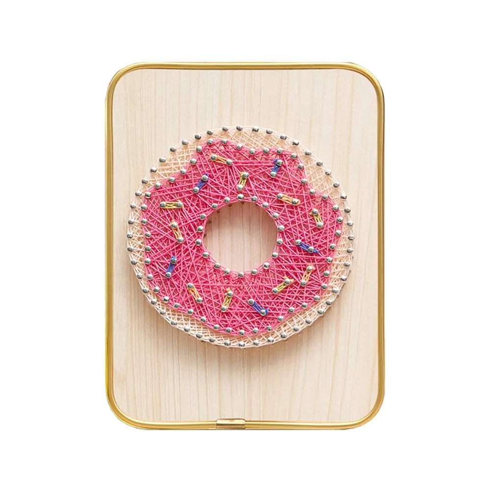크리 에이 티브 쉬운 공예 예술 교수형 크로스 도넛 3D 나무에 DIY 문자열 키트