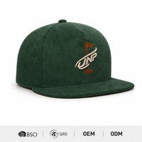 Casquette Snapback en Suède Bleu Marine Premium avec Logo Brodé 3D Personnalisé, Casquette de Baseball à 6 Panneaux à Visière Courbe, Streetwear de Luxe pour Hommes