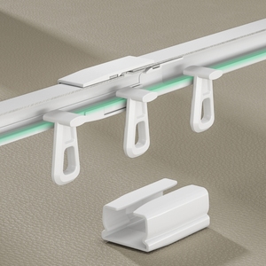 Maison Fenêtre moderne prix usine fabricant en alliage d'aluminium glissières furtives rail de <span class=keywords><strong>rideau</strong></span> télescopique nano tringles à rideaux silencieuses - Product Image 6