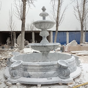 <span class=keywords><strong>D</strong></span> & Z Art Group Grande <span class=keywords><strong>fontaine</strong></span> de cheval en marbre blanc à 3 couches pour villa extérieure et cour sur mesure - Product Image 2