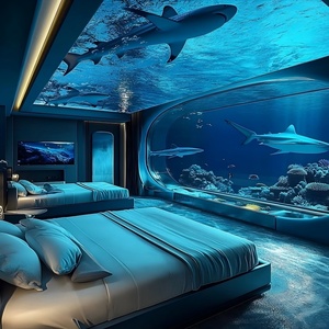 Aangepaste Hoge Kwaliteit Dik Laag Ijzer Extra Heldere Veiligheid Gehard Glas Aquarium - Product Image 3