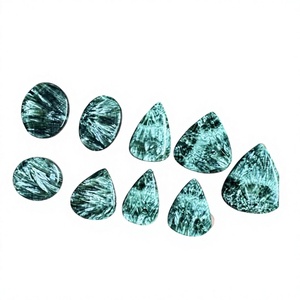 FAIJAN GEMS Pierre précieuse naturelle de Séraphinite, cabochon poli, formes variées, toutes tailles, certifiée, sans traitement, pour bijoux - Product Image 1