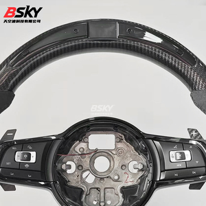 Volante Multifuncional de Fibra de Carbono con LED para Volkswagen BORA, CADDY, GOLFGTI, <span class=keywords><strong>GOLFGTD</strong></span>, JETTA, TOURAN, Mejora de Rendimiento - Product Image 2