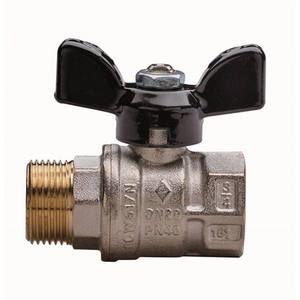 Valvola a sfera a passaggio totale con filettatura MF, a farfalla, 1/2 pollice DN 15 PN 50, valvole di riempimento - Product Image 1