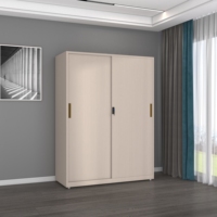 Armoire Métallique Minimaliste à 2 Portes, Grande Capacité, Rangement de Vêtements, Penderie pour Meuble de Maison Salon Chambre