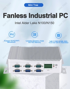 Mini PC industriel à port 6-COM intégré N100 Quad Cores double 2.5G HD VGA GPIO 4G LTE Win11 Linux Mini ordinateur sans ventilateur 16G RAM - Product Image 4