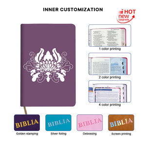 Service de <span class=keywords><strong>vente</strong></span> directe de l'imprimerie haut de gamme, Bible personnalisée reliée en cuir, recyclable, en espagnol RVR avec index de recherche, à vendre - Product Image 2