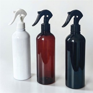 White Black Amber Brown 16oz Plastic Pet Spray <b>Bottle</b> 500ml Amber Plastic Pet <b>Bottle</b> with Black Trigger Spray - Product Image 5