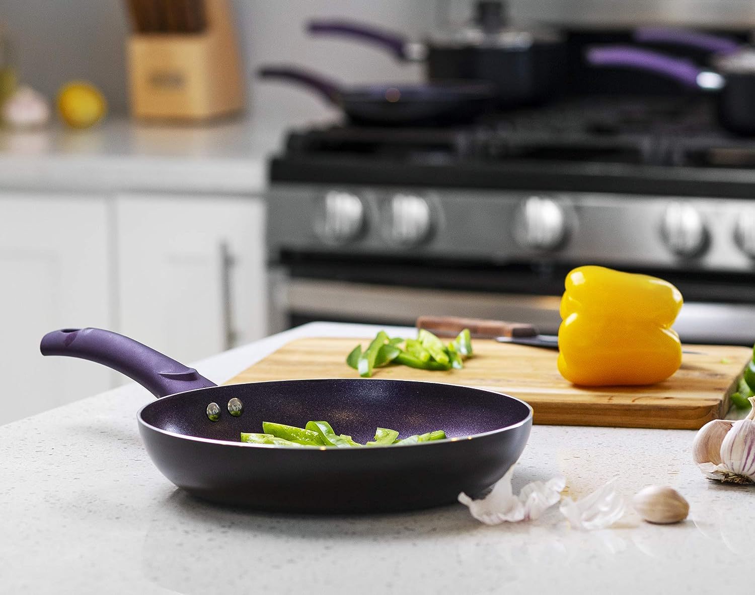 Pots And Pans Set Aluminum Nonstick Cookware Set Fry Pans Casserole With Lid Sauce Pan And Utensils 11 Piece Cooking Set · image 4