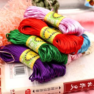 ด้ายถักจีน 2.5 มม. ไหมถักสำหรับงานฝีมือ ประมาณ 20 ม. ต่อช่อ ด้ายหยก เชือก DIY - Product Image 2