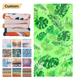 La serviette de plage en daim microfibre de <span class=keywords><strong>bambou</strong></span> à dos de tortue verte personnalisée convient aux piscines et aux plages - Product Image 1