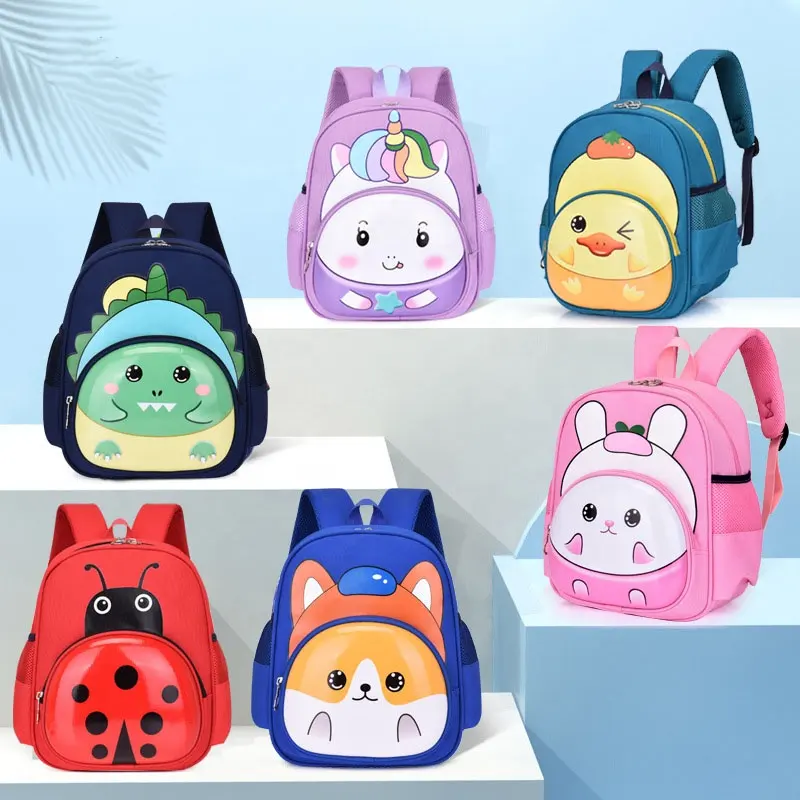 New animal schoolbag boys and girls cartoon backpack waterproof kindergarten children school backpack kid student school bags