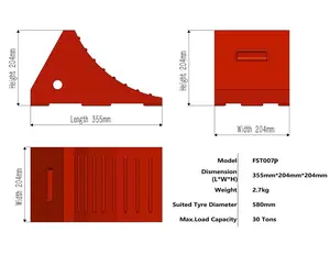 Kamyon park blok tekerlek takoz blok tekerlek araba stoper kamyon tekerleği stoper