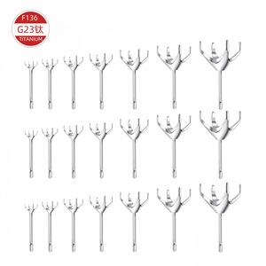 Pendientes de Titanio G23 con Pin Recto, Engaste de Puntas, Accesorios de Joyería DIY, Joyería Unisex para Piercing - Product Image 1