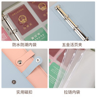 Organiseur de documents A4 personnalisé à feuilles mobiles avec couverture en cuir et fermeture magnétique