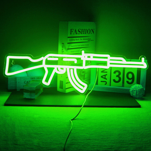 Ineonlife Letrero de neón Pistola de luz Led personalizado AK 47 Super Cool Lámpara de noche colgante Sala de juegos Tienda Fiesta Decoración de pared personalizada - Product Image 3