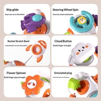 Jouet rotatif interactif sensoriel éducatif en plastique pour enfants de 2-3 ans, boîte à six faces, améliore la motricité fine