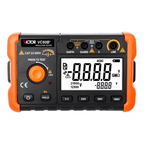 VC60B วิคเตอร์ + ตัวทดสอบความต้านทานฉนวนดิจิตอล, หน้าจอ LCD ความละเอียดสูง5000แสดงคำเขียนด้วยลายมือชัดเจน - Product Image 1