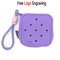 Porte-monnaie en silicone à personnaliser, accessoires de pendentif pour sac à dos d'école primaire, pochette souple en caoutchouc pour écouteurs, sac suspendu pour couple
