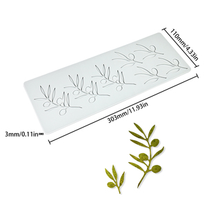 Olive Leaf Branch <b>Silicone</b> Lace Mat Chocolate Cake Decorating Mold DIY Fondant Baking <b>Tool</b> For Pastry Plating - Product Image 3