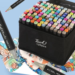 Marqueur d'art à double pointe à base d'alcool, marqueur de peinture permanent, ensemble personnalisé de 24, 30, 36, 40, 48, 60, 80 couleurs, marqueurs de croquis, stylo pour étudiants - Product Image 2