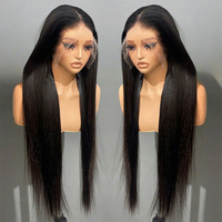 Perruques Lace Front en Cheveux Humains Lisses Naturels Pas Chères en Gros, Perruques Frontales HD 13x6 en Cheveux Humains Bruts Brésiliens pour Femmes Noires