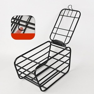 Cesta de malla de alambre para perros para bicicleta, transportín trasero para mascotas con almohadilla de almacenamiento para ciclismo y viajes - Product Image 2