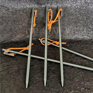 टिस्ट 7x240 मिमी 8x300 मिमी टाइटेनियम टेटेटेस्टनीयम मिश्र धातु भारी शुल्क टेंट दांव शिविर मैदान नाखून जमीन के मैदान के मैदान मैदान के मैदान के लिए - Product Image 5