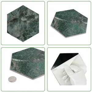 Azulejo hexagonal de Sunwings Peel and Stick | Stock en EE. UU. | Azulejo de pared de mosaico de aspecto de mármol Amazonita verde compuesto de piedra