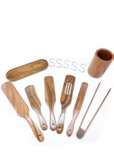 Custom Stocked Wood <b>Spurtles</b> Set Teak Wood Spurtle Kitchen Utensils Wooden for Cooking - Product Image 3