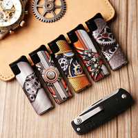 Briquet torche moderne en plastique 3D coupe-vent - Allumage piézoélectrique avec présentoir de vente au détail haute performance pour l'approvisionnement en gros au Canada