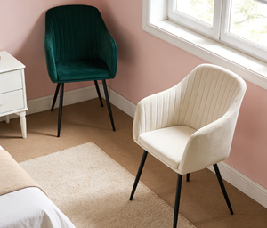 Chaise de salle à manger <span class=keywords><strong>scandinave</strong></span> nordique en velours, mobilier moderne pour la maison, Sillas, base en métal, <span class=keywords><strong>fauteuil</strong></span> <span class=keywords><strong>beige</strong></span> clair pour restaurant - Product Image 2