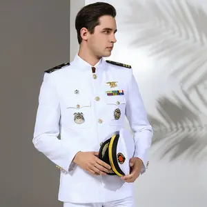 Airline Custom Stand Collar Crew Officers Suit Jacket Officer Uniform