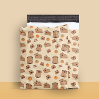 Sac d'expédition personnalisé en polyéthylène imprimé avec motif souriant pour vêtements et emballages postaux
