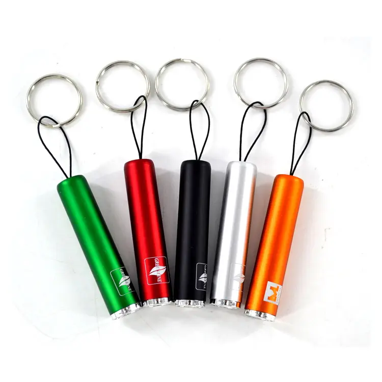 Benutzerdefinierte Gravierte Laser Logo Led Taschenlampe Keychain Mini Führte Schlüsselbund Taschenlampe