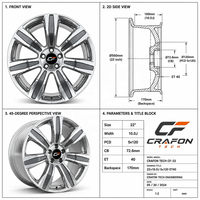 Jantes forgées robustes CF 18 19 20 22 pouces 5x120 PCD 72.6 CB adaptées pour Land Rover Defender L663 90 110