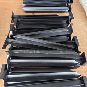 JIANSEN Kit de réparation de poteau de clôture en acier pour réparation de poteau de clôture en <span class=keywords><strong>bois</strong></span> noir incliné - Product Image 5