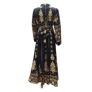 Lehenga Choli Donna Vintage Autunno Estate 2026 Stile <span class=keywords><strong>Palazzo</strong></span> Medio Oriente, Moda Etnica con Ricamo Goffrato in Poliestere, Musulmano - Product Image 3