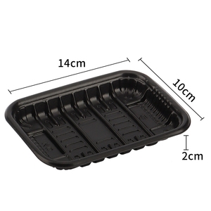 Tùy chỉnh dùng một lần PP khay vỉ cho thực phẩm đông lạnh hình chữ nhật màu đen khay nhựa cho thịt bao bì thực phẩm sản xuất container - Product Image 2