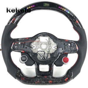 Pour <span class=keywords><strong>Volkswagen</strong></span> Golf GTI MK7 Volant en Fibre de Carbone Forgé R avec Écran LED Intelligent et Boutons Multifonctions Personnalisation - Product Image 2