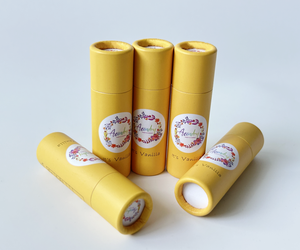 Tubo de papel Kraft amarillo de 10ml hecho a mano, contenedor de desodorante de loción de lápiz labial ecológico reciclable, embalaje de desaparición personalizado - Product Image 5