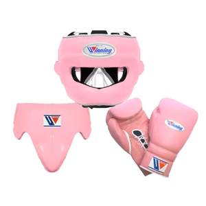 Ensemble de boxe et de sparring en cuir blanc entièrement personnalisé, respirant, avec poignets à lacets, logo personnalisable pour les gants - Product Image 1