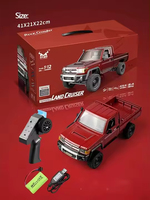 Coche RC de Alta Velocidad a Escala 1/12, 4WD Todoterreno, Coche RC de Simulación para Niños, Land Cruiser Todoterreno, Frecuencia de 2.4 GHz, Material Metálico