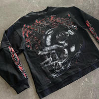 Sweat-shirts à capuche imprimés graphiques vintage Y2K pour hommes, streetwear, sweats oversize en molleton, ensembles de vêtements de mode hip-hop