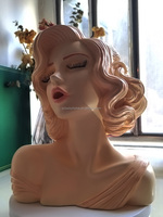 Figurine tête de femme blanche en résine personnalisée, porte-encens qui pleure, buste de femme, statue, brûleur à cône d'encens à reflux